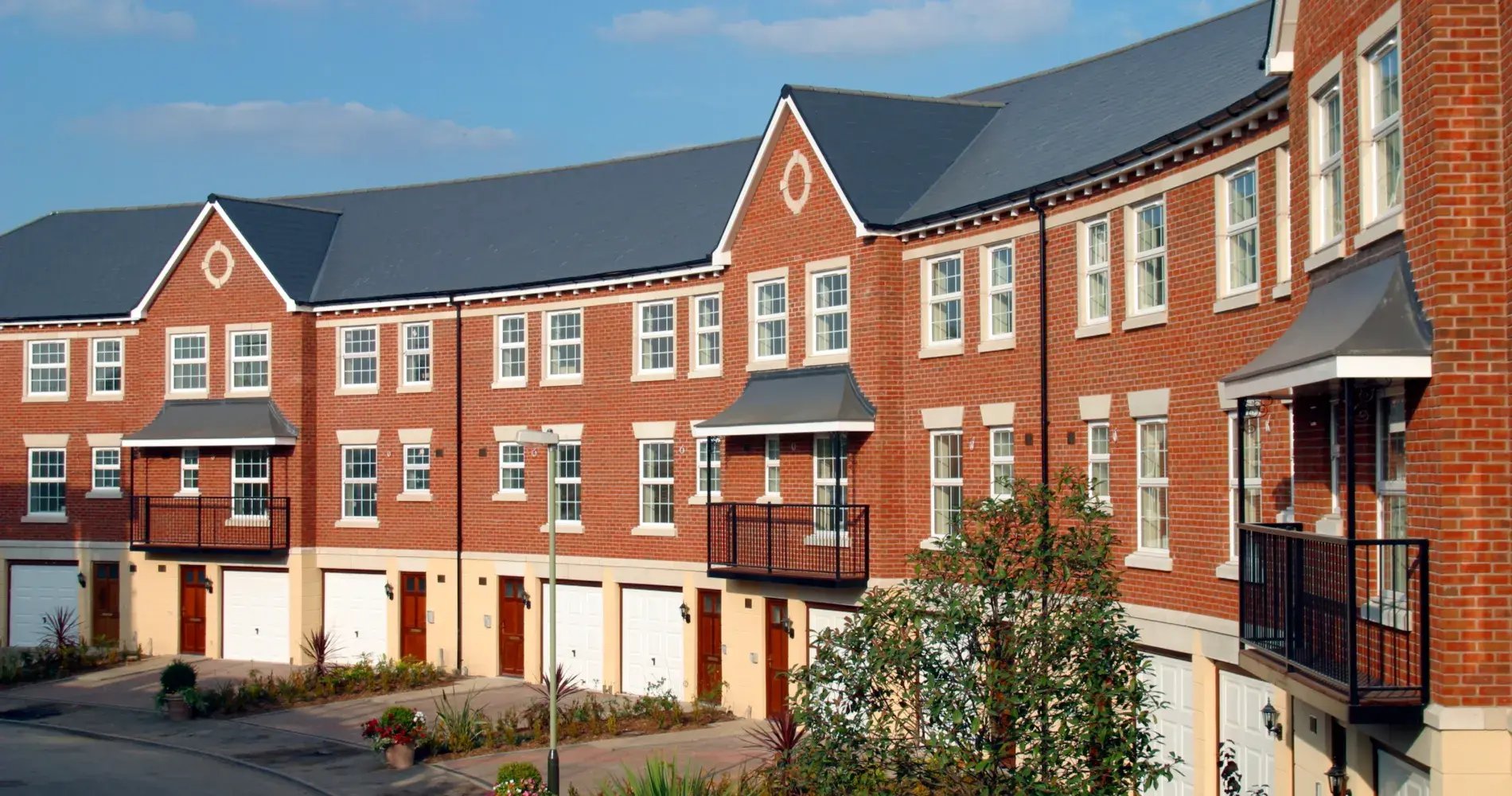 modern brick townhouses