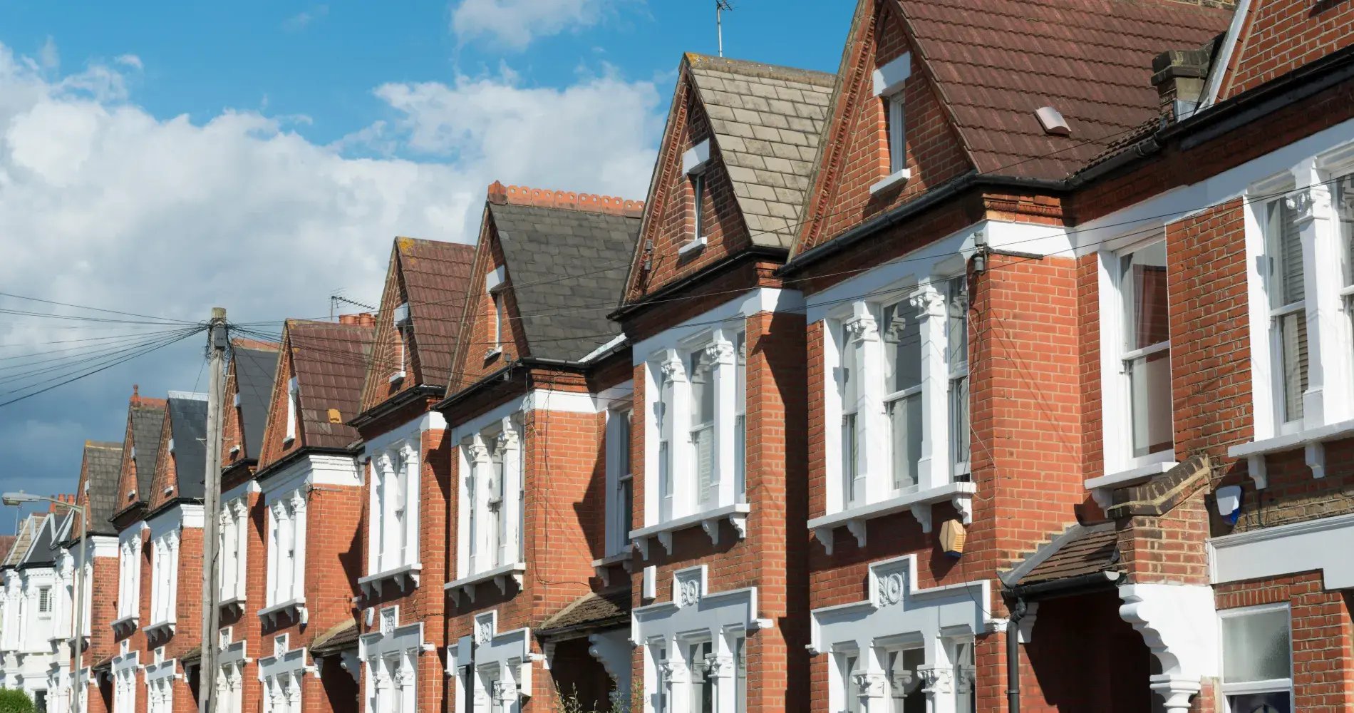 Residential street with houses